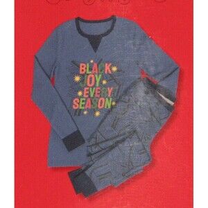 Wondershop Women's 2-Piece Pajama Set Black Joy Every Season Size XL NEW Holiday